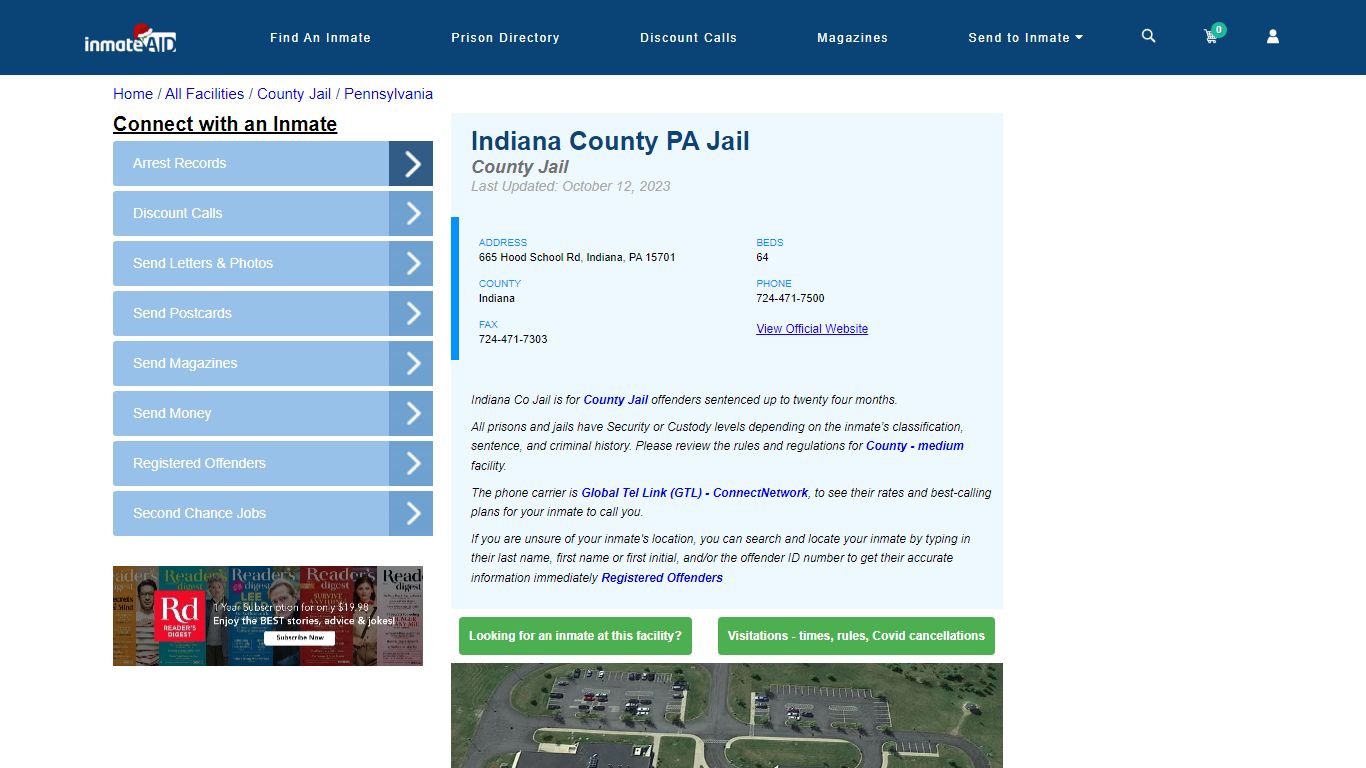 Indiana County PA Jail - Inmate Locator - Indiana, PA